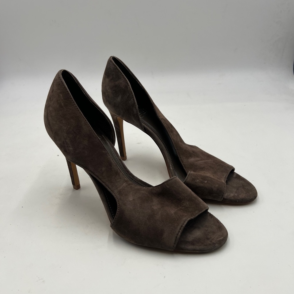 Vince Camuto Dark Brown Suede Heels